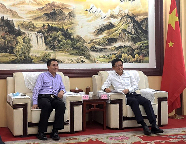 东升国际总裁乔德卫拜访朔州市长熊燕斌